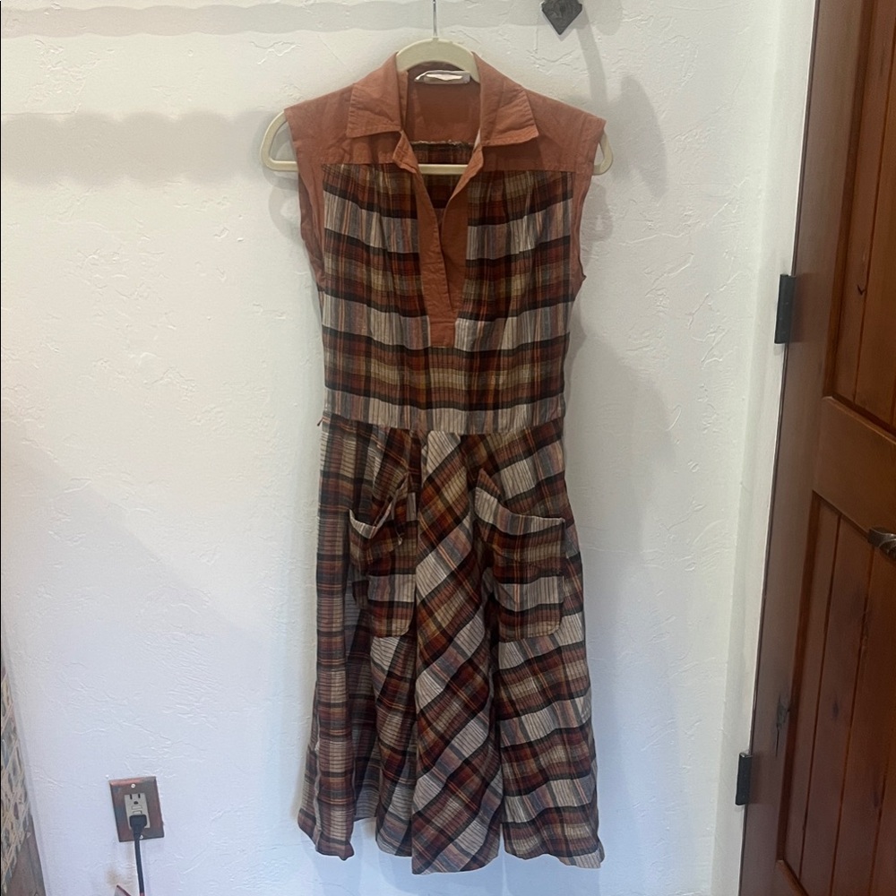 Plaid Sleeveless Dress